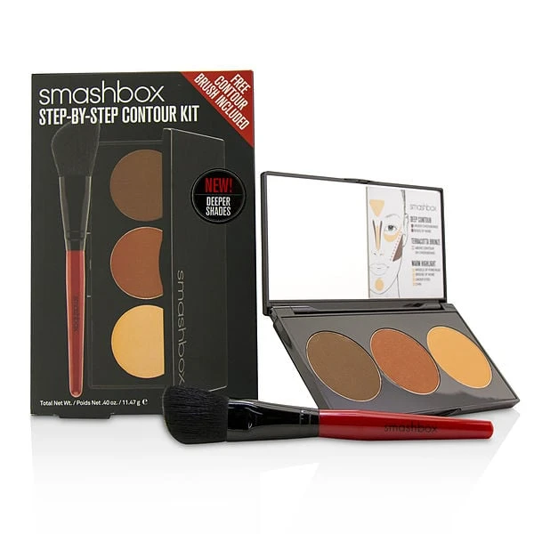 Smashbox Step By Step Contour Kit (1 X Contour Palette + 1 X Contour Brush) -Deep (Medium/Dark) 45996 3 Smashbox Step By Step Contour Kit (1 X Contour Palette + 1 X Contour Brush) -Deep (Medium/Dark) 45996